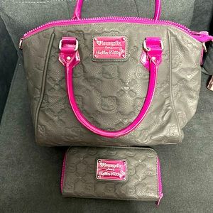 Loungefly x Hello Kitty embossed bag and matching wallet